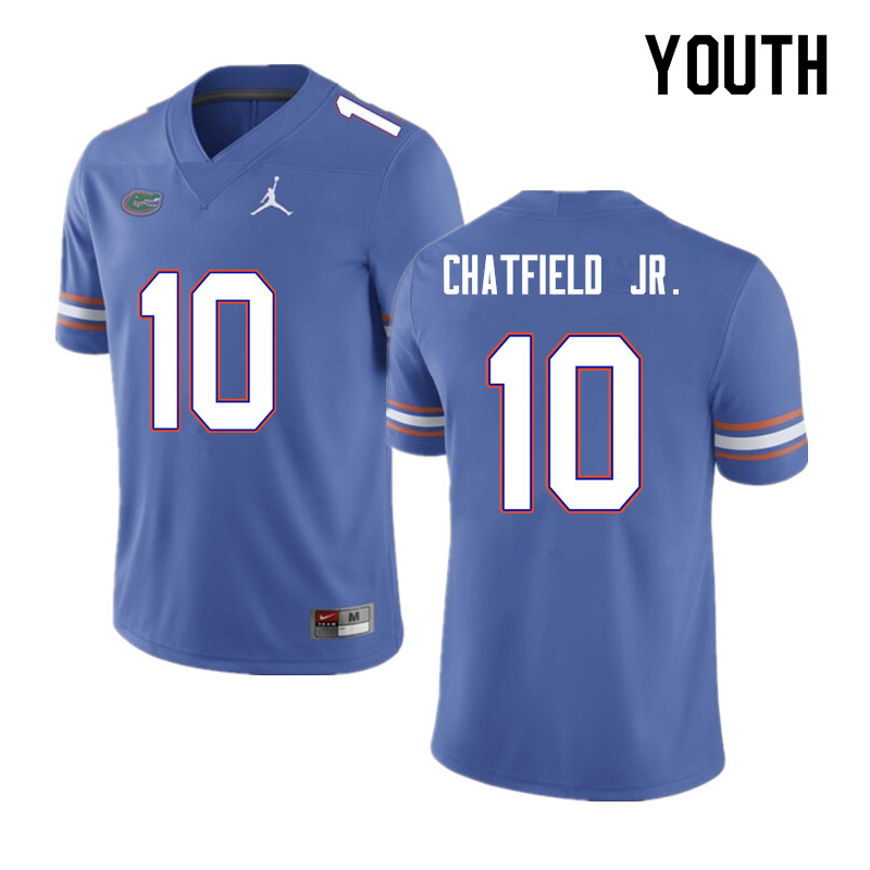 Youth #10 Andrew Chatfield Jr. Florida Gators College Football Jerseys Sale-Blue